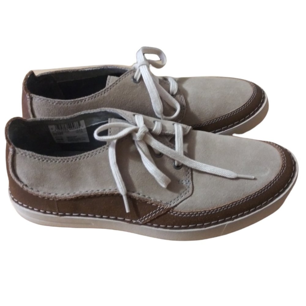 Collection by Clarks Gosler Edge Sand Contrasting Colors Suede Canvas Me… - Picture 11 of 16